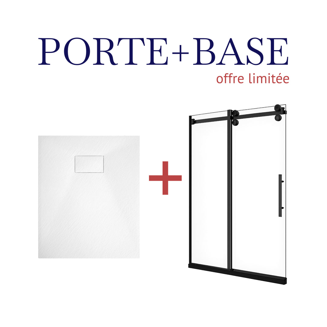 Ensemble douche rectangulaire - Base de douche 60x32" + Port de douche 60x76", 10mm