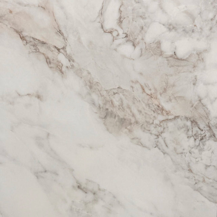 Carreau de céramique rectangulaire blanc avec des veinures gris pâle, fini lustré. Parfait pour une céramique douche blanche moderne.