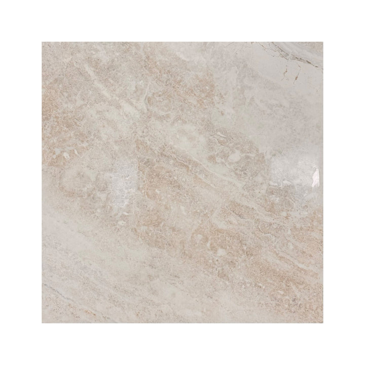 Mur douche céramique 24x24 effet pierre naturelle beige, finition brillante idéale pour salle de bain élégante et lumineuse.