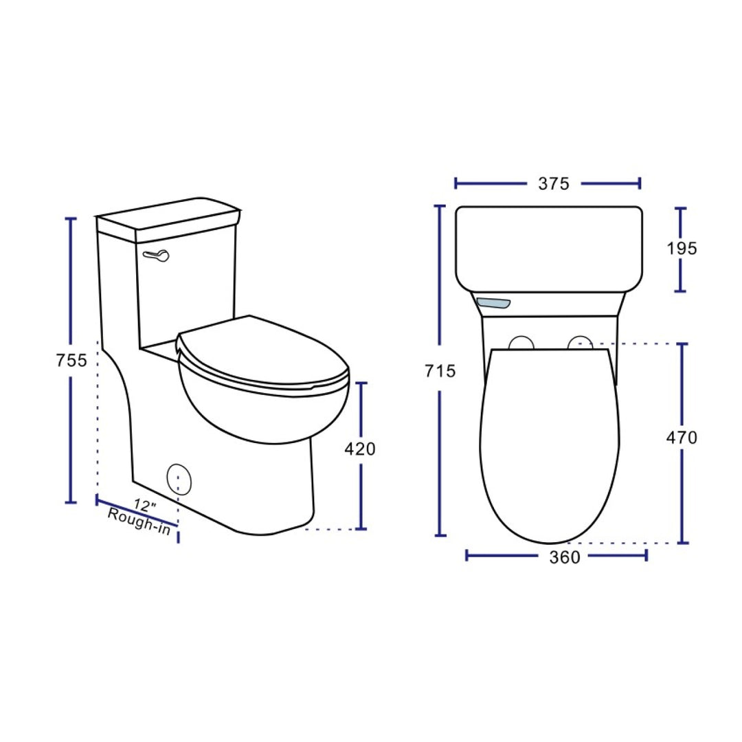 TOILETTE LIQUIDATION: Arctique - Toilette monobloc siphonique blanche