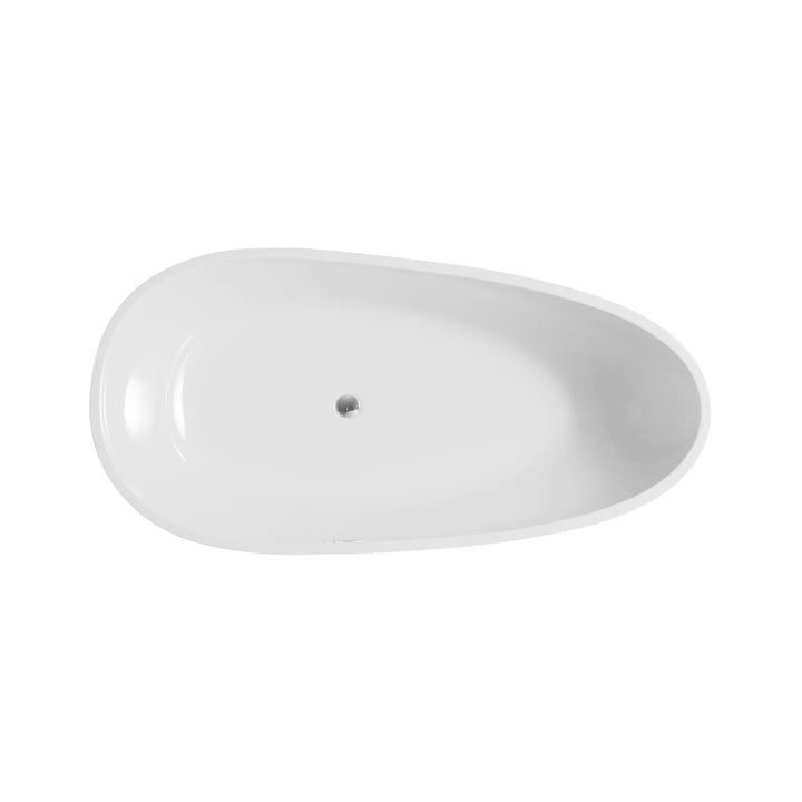 Venise Blanche - Baignoire autoportante en acrylique blanc oval