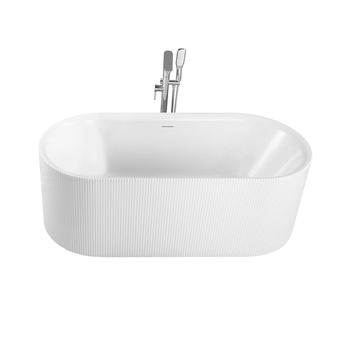 Oasis Spa - Baignoire autoportante en acrylique blanc avec un design à rebord mince Slim Rim  1720/820/580