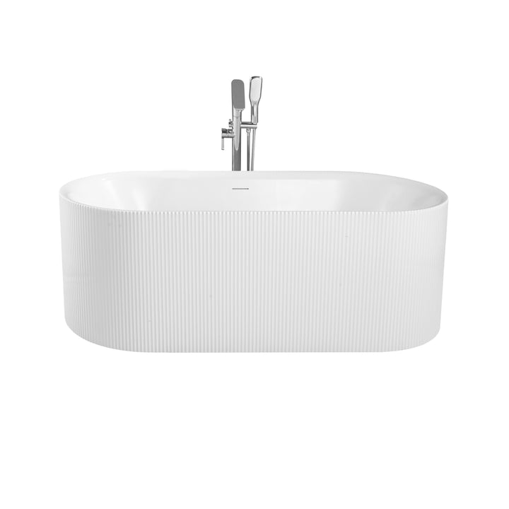 Oasis Spa - Baignoire autoportante en acrylique blanc avec un design à rebord mince Slim Rim  1720/820/580