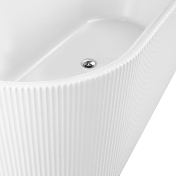Oasis Spa - Baignoire autoportante en acrylique blanc avec un design à rebord mince Slim Rim  1720/820/580