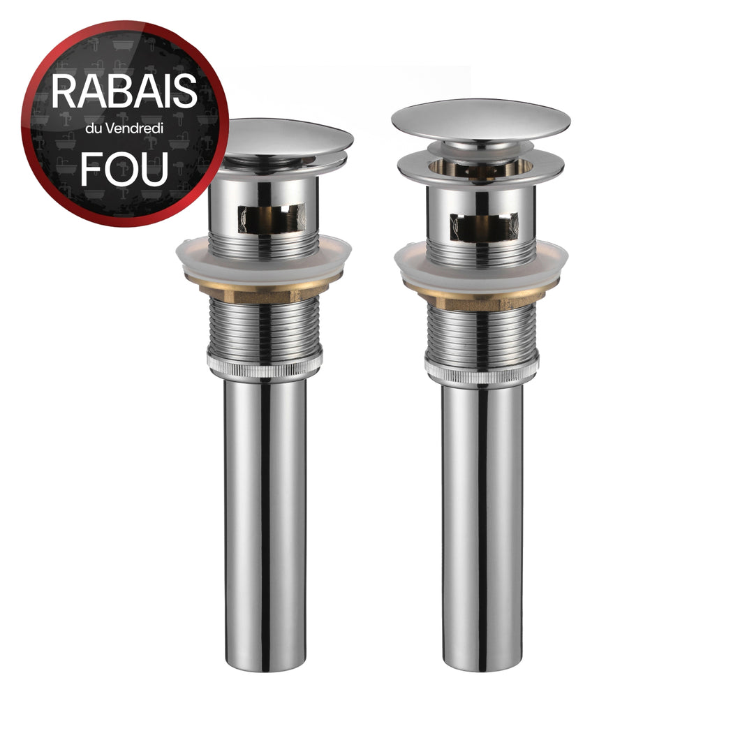 Bond de vidage pop-up avec trop-pleinpour lavabo de salle de bain