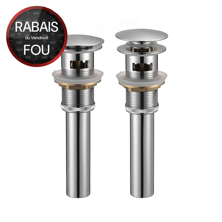 Bond de vidage pop-up avec trop-pleinpour lavabo de salle de bain