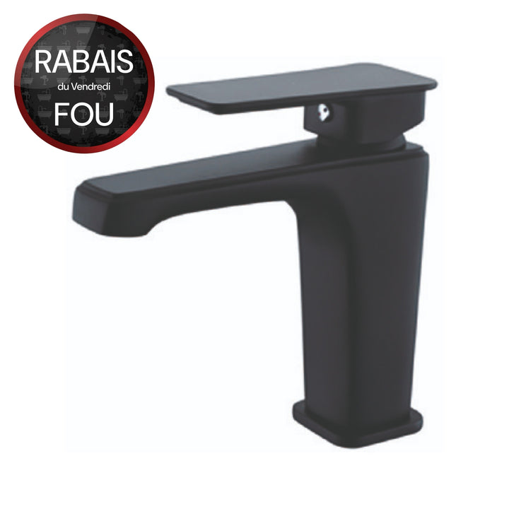 Robinet de lavabo avec tuyau 3/8" d'eau froide et chaude