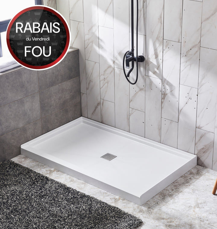 Base de douche alcove en SMC – résistante, moderne et facile à poser