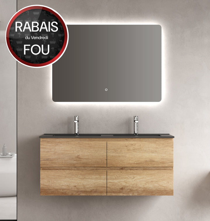 Meuble sdb-Armoire, Lavabo, Miroir avec lumière led
