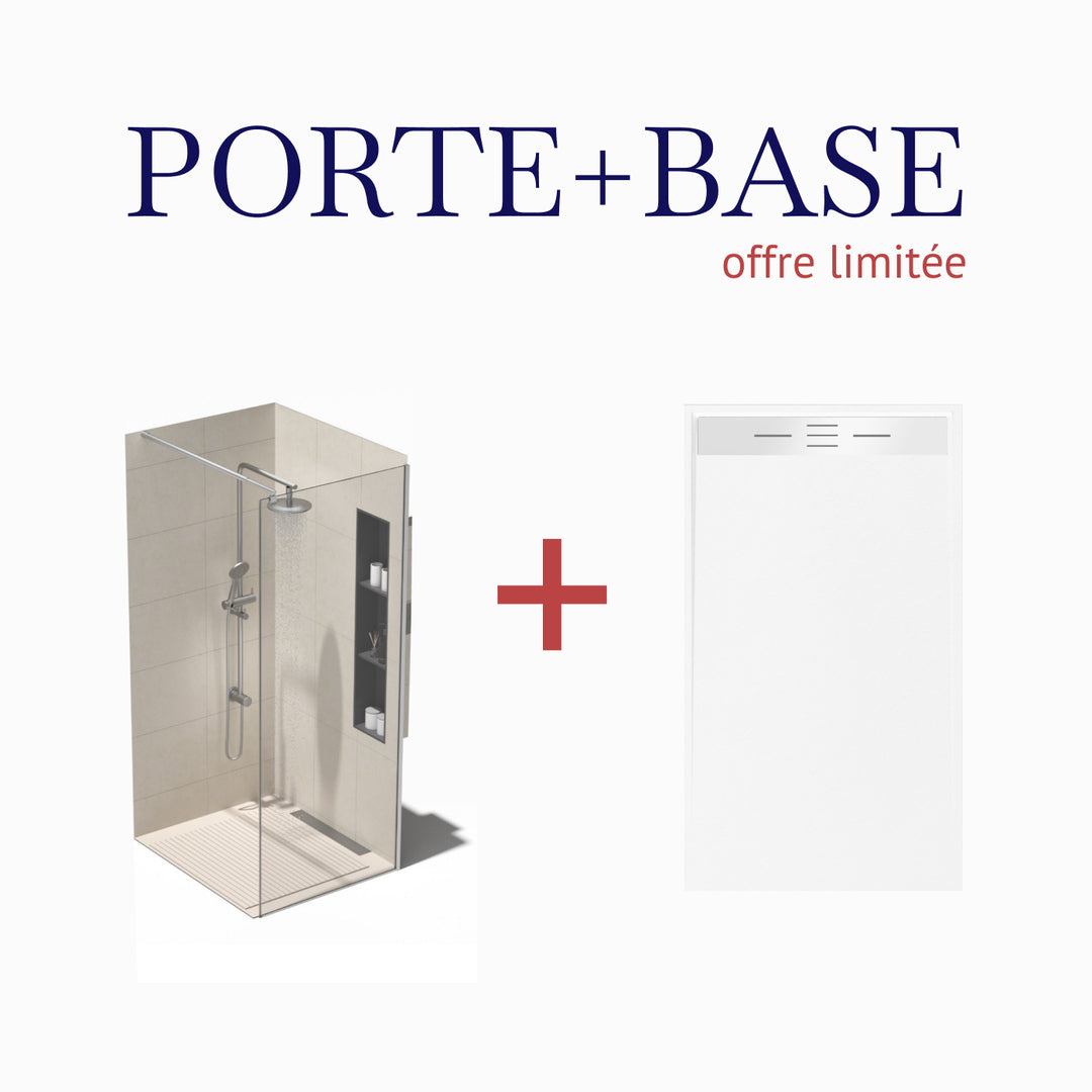 Douche complète à vendre – Porte douche 36x76 po + Base 36x60 po