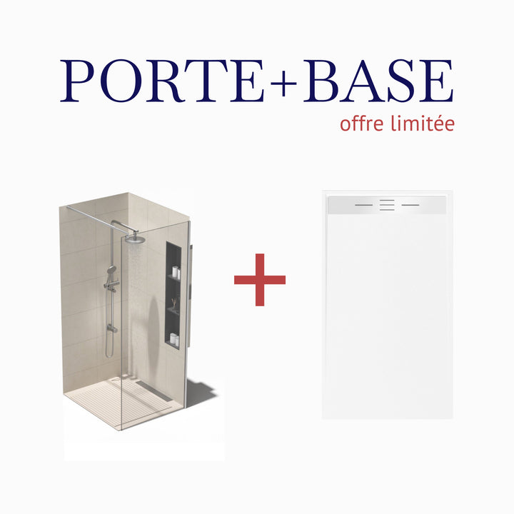 Douche complète à vendre – Porte douche 36x76 po + Base 36x60 po