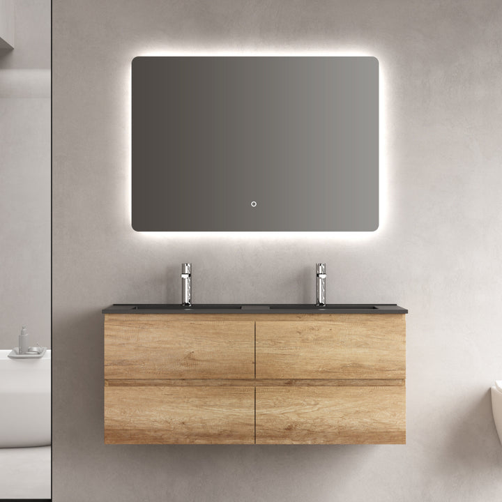 Meuble sdb-Armoire, Lavabo, Miroir avec lumière led