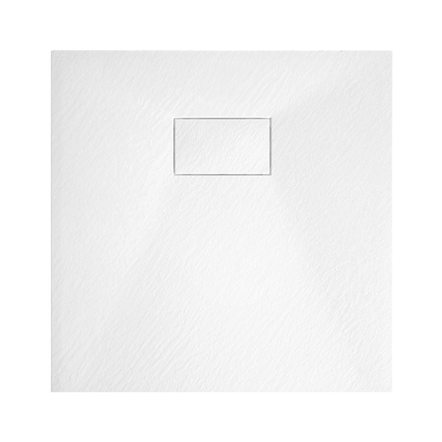 Base de douche blanche carrée 36x36" en SMC avec plancher douche texturé, offrant une sécurité optimale et un design moderne.