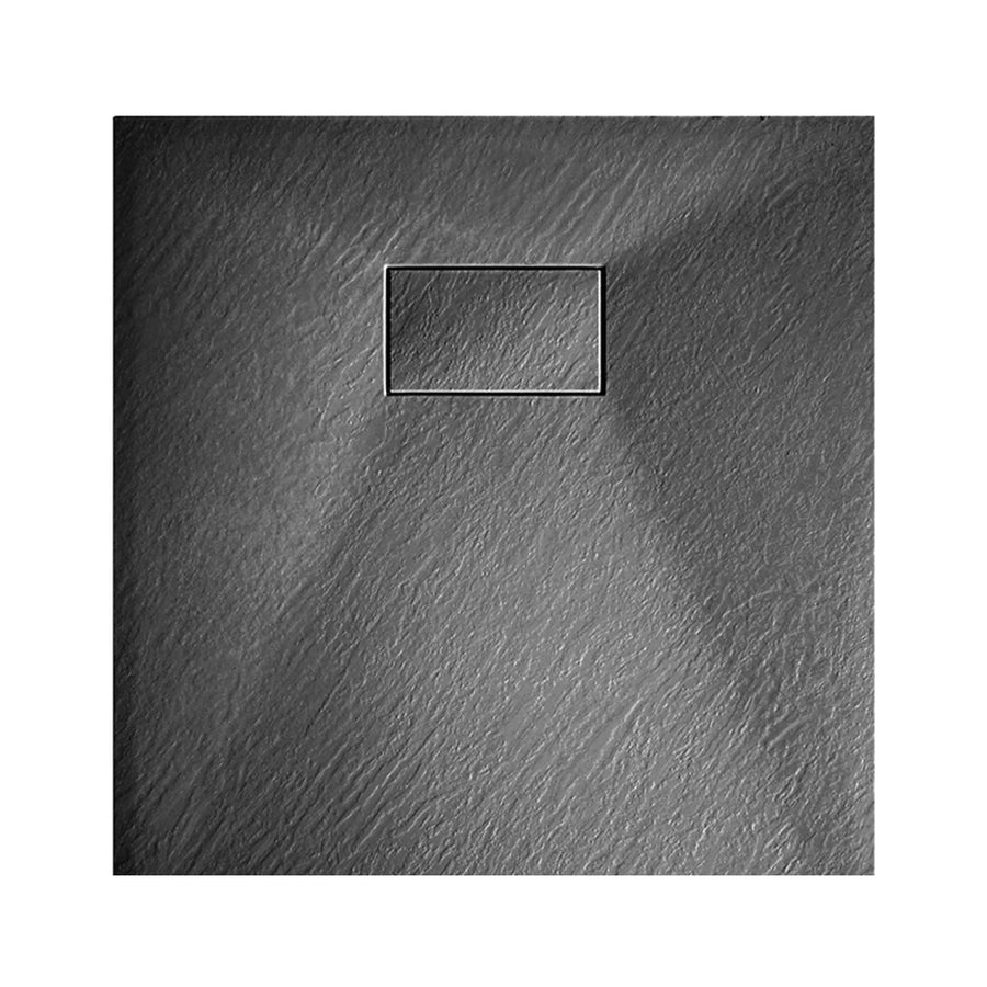 Base de douche mince noire 36x36" en SMC, ultra résistante et antidérapante, idéale pour une installation élégante et moderne.