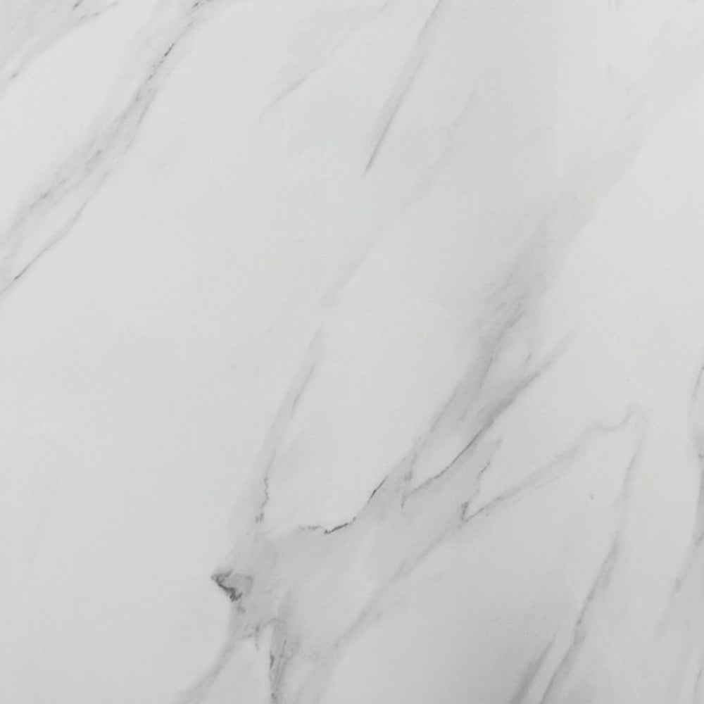Grande dalle de céramique pour mur de douche blanc poli avec veines grises pour salle de bain moderne