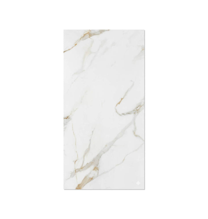 
Carrelage mural en céramique blanche effet marbre or pour salle de bain