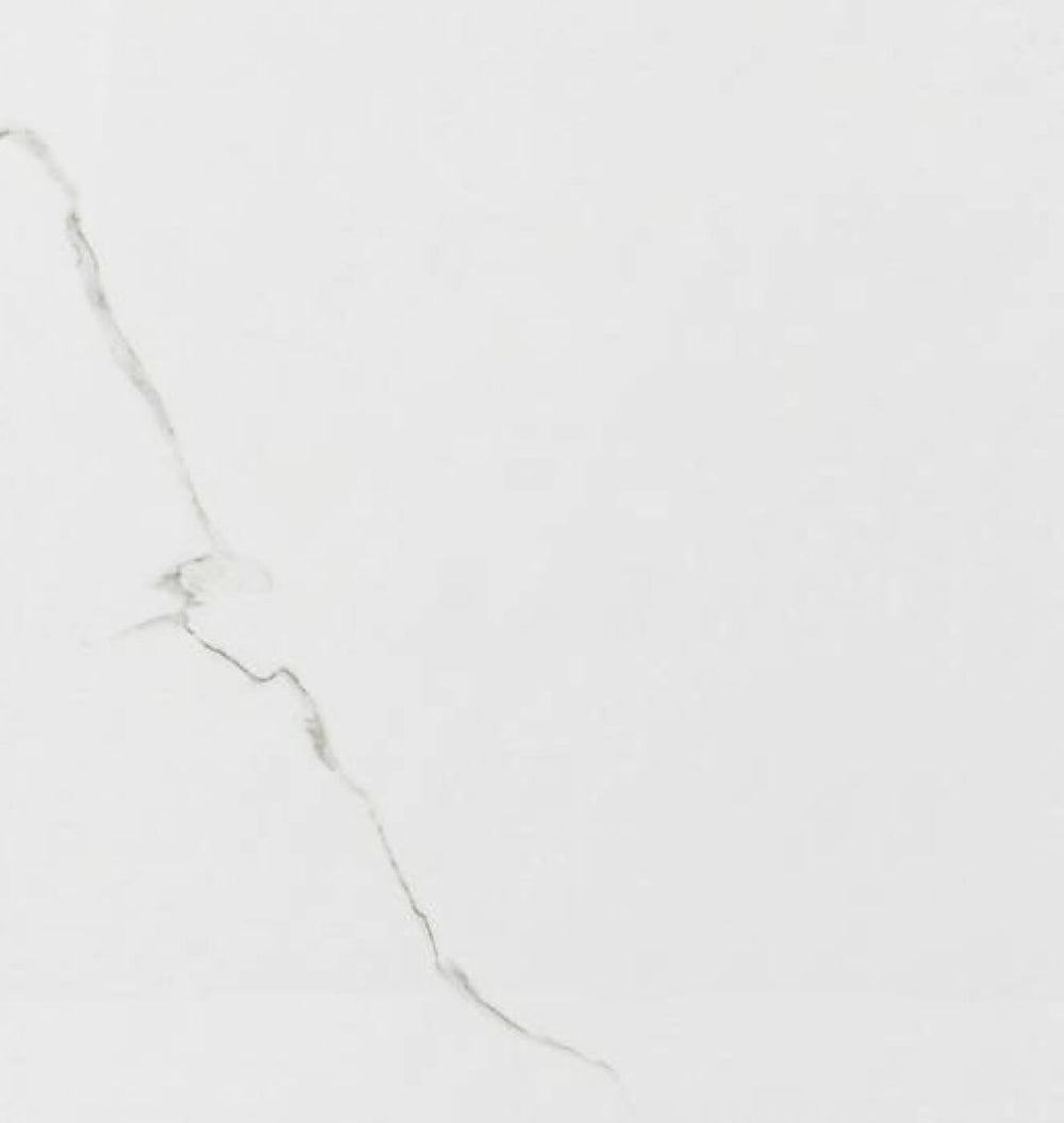 Revêtement mural pour douche céramique blanche brillante avec veines grises pour un look moderne.