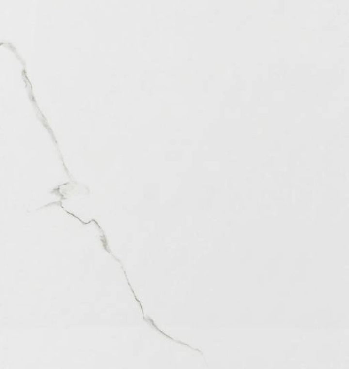 Revêtement mural pour douche céramique blanche brillante avec veines grises pour un look moderne.