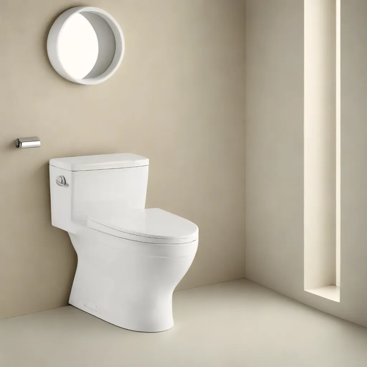 Rose Blanche - Toilette monobloc siphonique