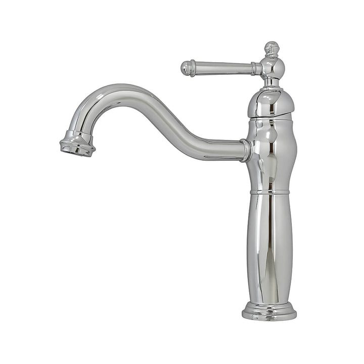 Robinet de salle de bain en laiton chromé – design rétro pour lavabo élégant et raffiné